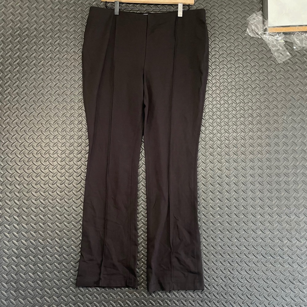 Elizabeth And James Black Flare Pull On Rayon Blend Pants Women's Size XL